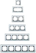 Merten Echtglasrahmen, M-PLAN, Diamantsilber 