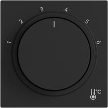 Busch-Jaeger 1794 R-45M Zentralscheibe für Temperaturregler, Drehknopf, Busch-art linear®, schwarz matt (2CKA001710A4208)