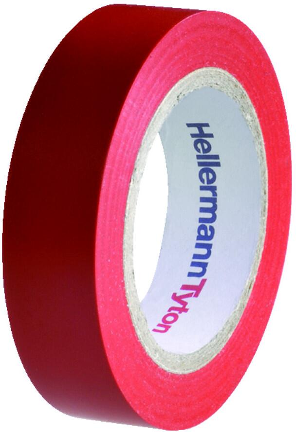 Hellermann 710-00101 Isolierband, 15mm x 10m, 10 Stück, rot