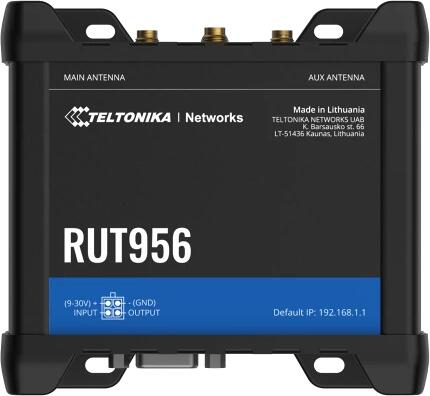 Teltonika RUT956 Mobilfunk-Router, 4G LTE, WLAN, DUAL-SIM mit Auto-Failover, Backup-WAN, schwarz (RUT956200000)