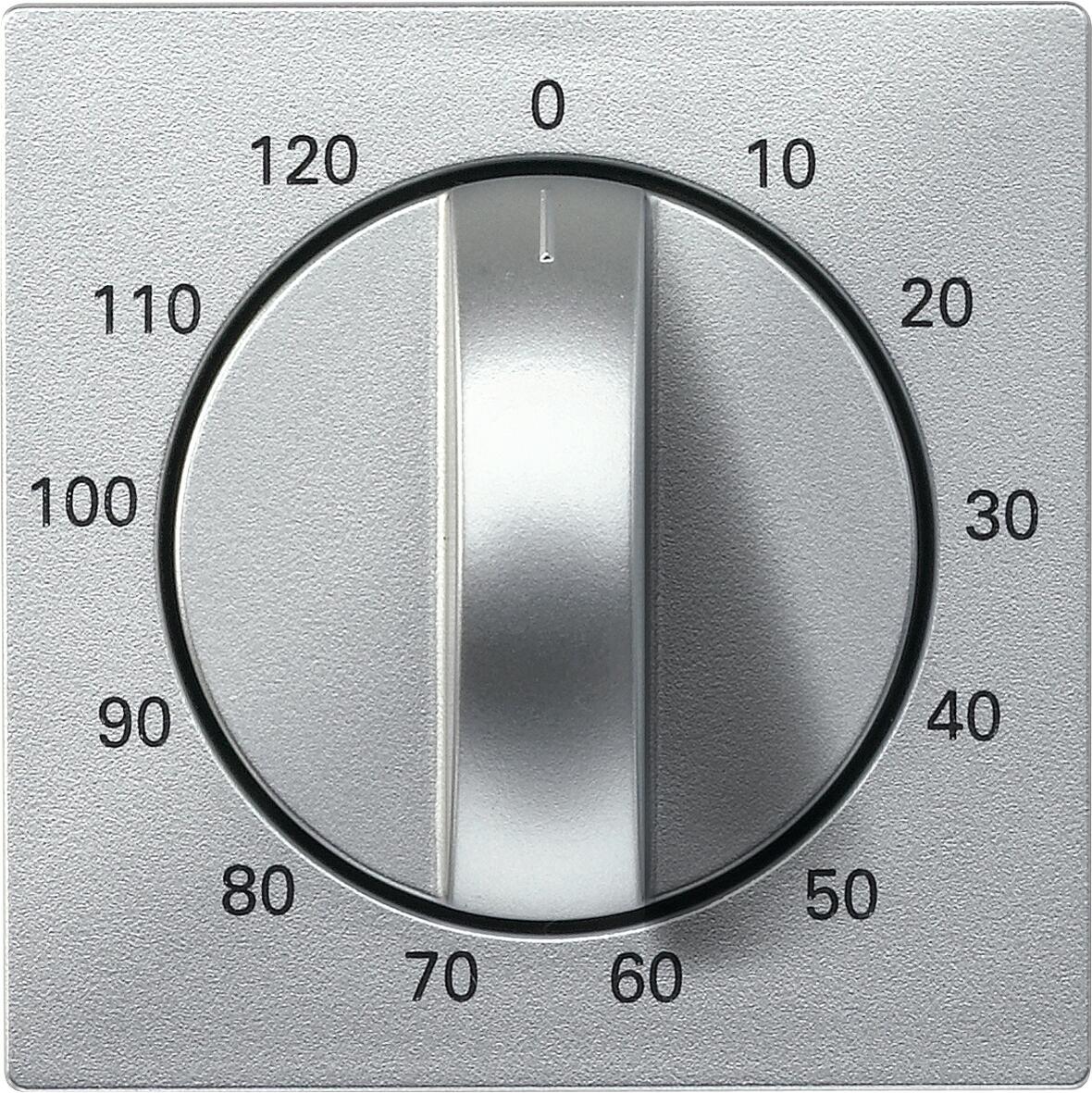 Merten 539260 Zentralplatte für Zeitschalter-Einsatz 120 min, System M, aluminium matt