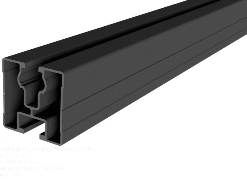 SL Rack RAIL 40 Modultragprofil, 4750mm, Aluminium, schwarz (86140-4750)