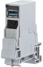 METZ CONNECT E-DAT Industry Tragschiene TS35 + E-DAT Industry USB A 3.0 Kupplungseinsatz ( 1401U16113KE )