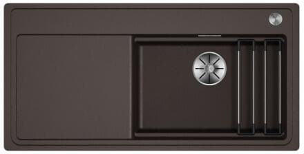 Blanco Etagon XL 6 S-F Granitspüle, SILGRANIT, mit Ablauffernbedienung, mit Zubehör, cafe (528105)