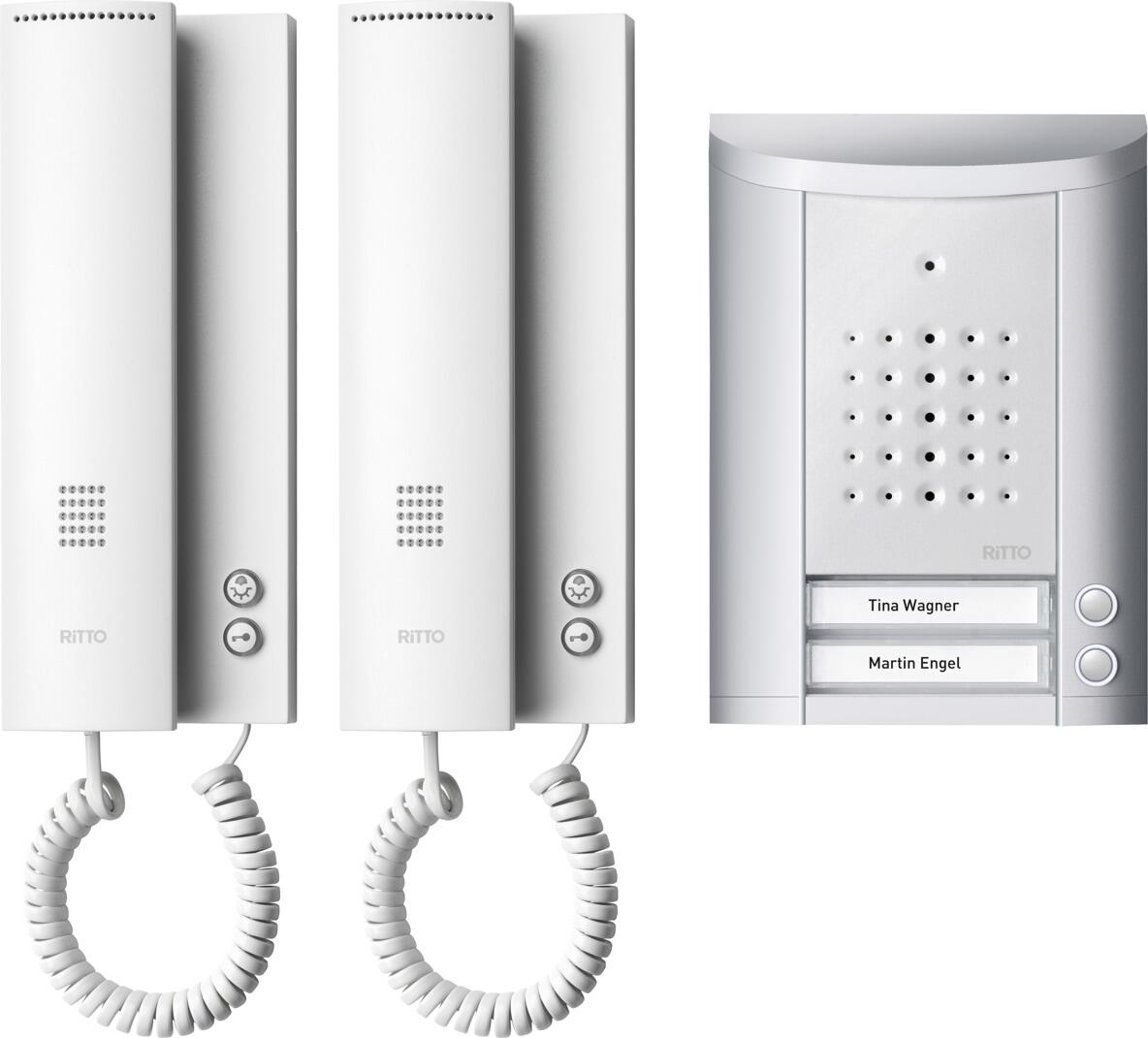 Ritto Entravox Audio-Set, 2 Wohneinheiten, silber/weiß (1841220)