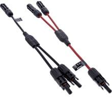 InLine Solarkabel 2-fach Verteiler-Set schwarz/rot 0,36m (95020)