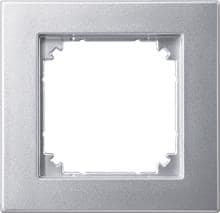 1fach Rahmen M-PLAN II Merten 488160 aluminium matt