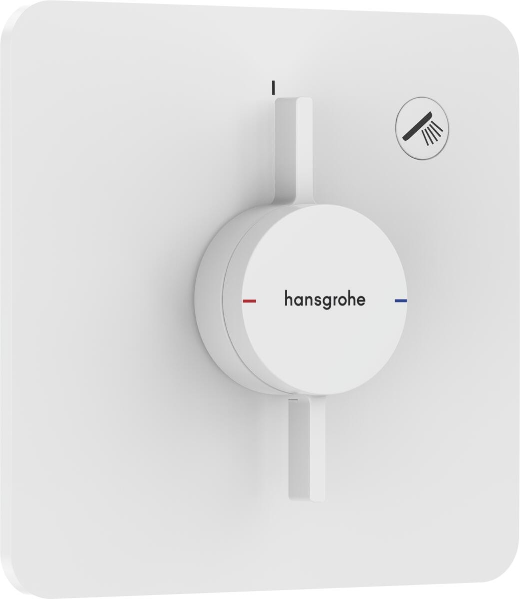 hansgrohe DuoTurn Q Mischer Unterputz für 1 Funktion, Metall|Kunststoff, 29,5 l/min, Mattweiß (75614700)
