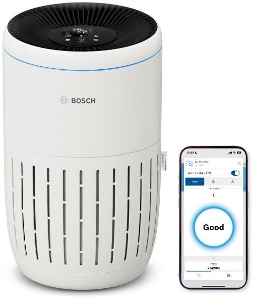 Bosch Air 2000i Luftreiniger, für Räume bis 37,5² m, weiß/schwarz