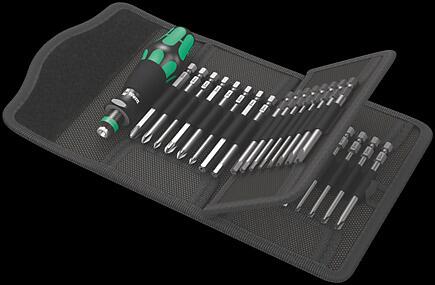 Wera 05059297001 Bit-Satz Kraftform Kompakt 62, 33-teilig
