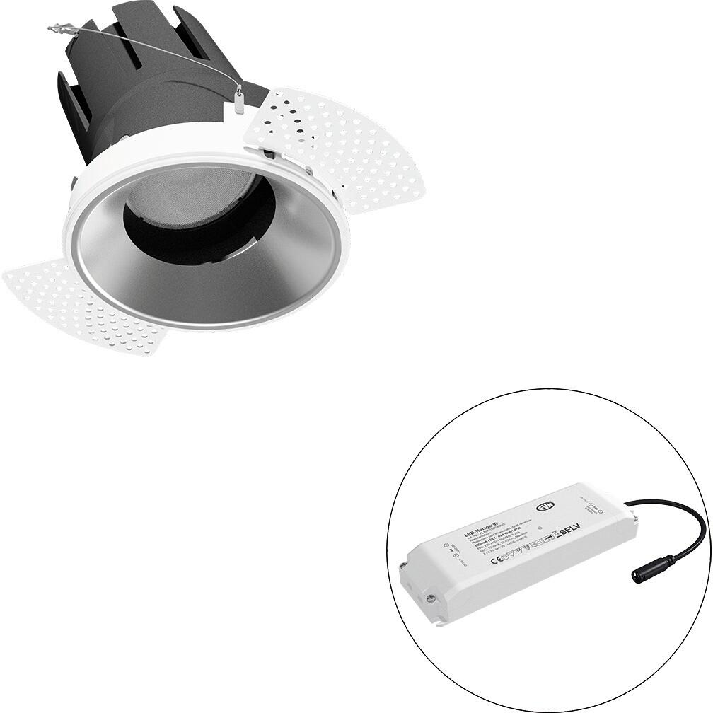 EVN SELECTO LED Deckeneinbau, rund, drehbar, IP20, 220-240V/AC, 6W, 4000K, 4655lm, inkl. Netzgerät, Phase, Reflektor silber/matt, 86.599,00cd, engstra