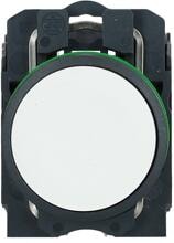 Schneider Electric XB5AA15 Harmony XB5, Drucktaster, Kunststoff, unbeschriftet, 22mm, tastend, 1S + 1Ö, weiß