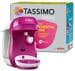Bosch TAS1001 TASSIMO Multi-Getränke-Automat HAPPY, LED-Bedienfeld, INTELLIBREW, Große Getränkevielfalt, wild purple