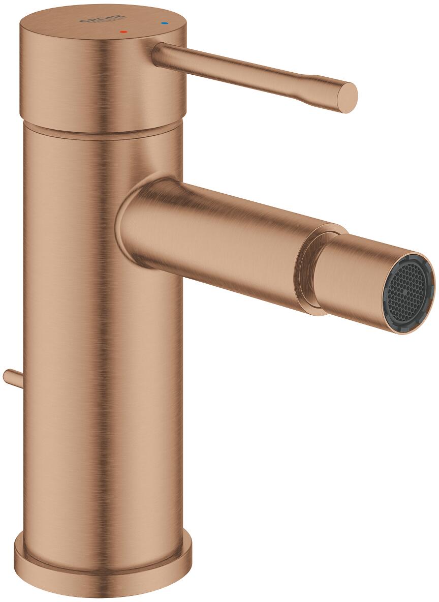 GROHE Essence Einhand-Bidetbatterie, Einlochmontage, Ablaufgarnitur, Professional Edition, warm sunset gebürstet (24178DL1)