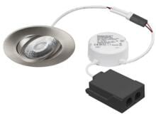 Brumberg ABACO-R LED-Einbaustrahler, 230VAC, 50Hz, 8W, 36°, dim2warm, 3.000K-1.800K, rund, schwenkbar, IP44, DALI dimmbar