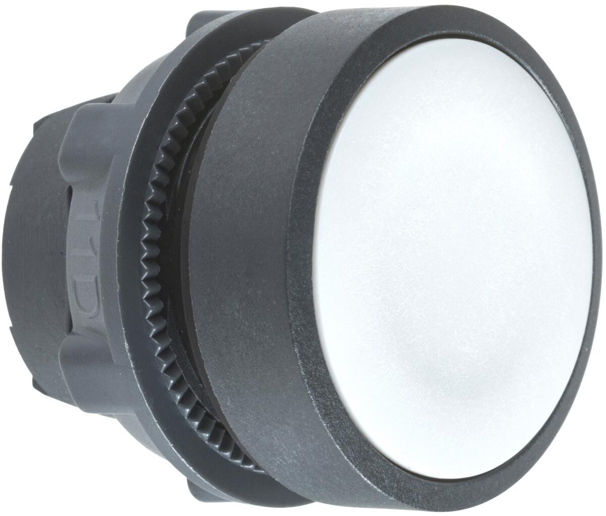 Schneider Electric ZB5AA8 Harmony XB5, Drucktaster, Frontelement, Kunststoff, 22mm, unbeschriftet, tastend, grau
