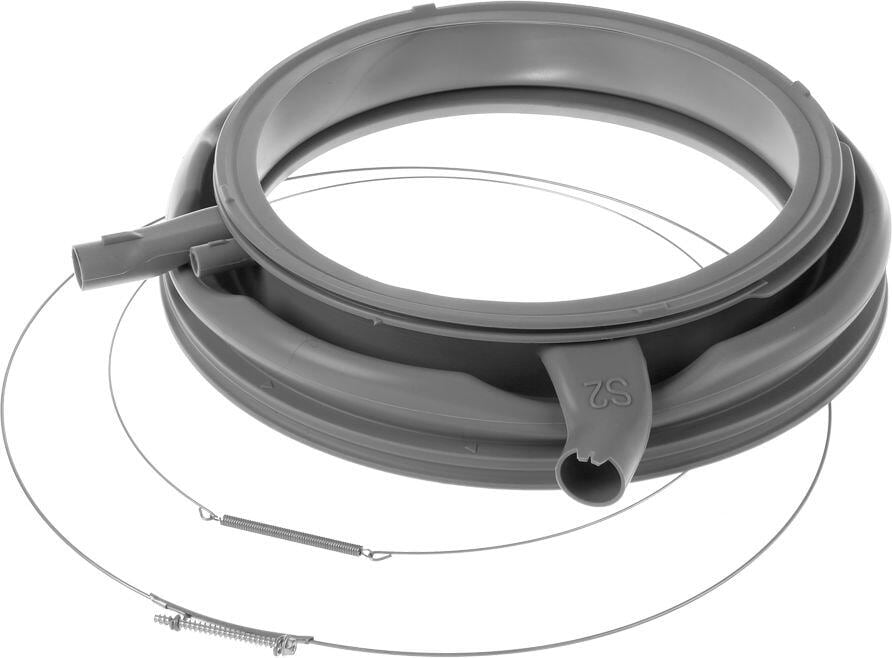 Bosch Siemens 20002777 Fenstermanschette fettbeständig, Silikon, grau mit Beleuchtungsstutzen + Umpumpstutzen