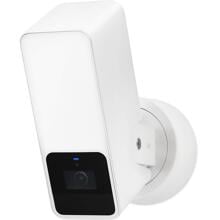 Eve Outdoor Cam HomeKit smarte Außenkamera mit Flutlicht und Apple HomeKit, Secure Video Technologie, weiß (10ECG8101)
