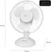 Clatronic VL 3601 Tischventilator, Ø 23cm, 2 Geschwindigkeiten, oszillierend, Metallschutzgitter, weiß (263698)