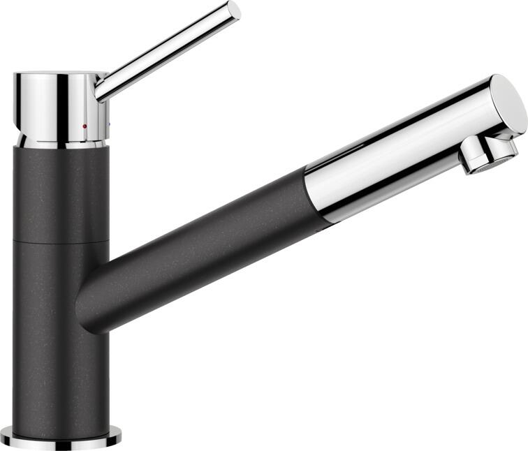 Blanco Kano-S Einhebelmischer, Schlauchbrause, Niederdruck, anthrazit/chrom (527649)