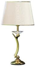 Brumberg STELLA Tischleuchte, E27, 1x60 W max., mit Schirm Moir Jaquard beige, gold glänzend (820593)