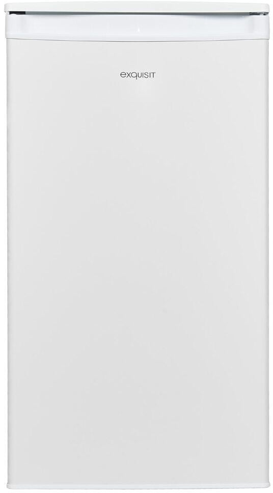 Exquisit KS85-V-091E Standkühlschrank, 45 cm breit, 75L, LED Beleuchtung, 2 Türablagen, Flaschenregal, weiß (PV)