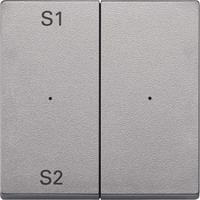 Merten MEG5226-0460 Wippen für Taster-Modul 2fach (Szene1/2, blank), aluminium matt