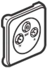 Legrand 776773 Abdeckung Antennen-Steckdose, 3-Loch TV-R-SAT System, Creo, Pro21, Ultraweiß