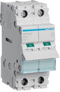 Hager SBN290 Ausschalter 100A, 2 Schließer, 400V AC, 2PLE