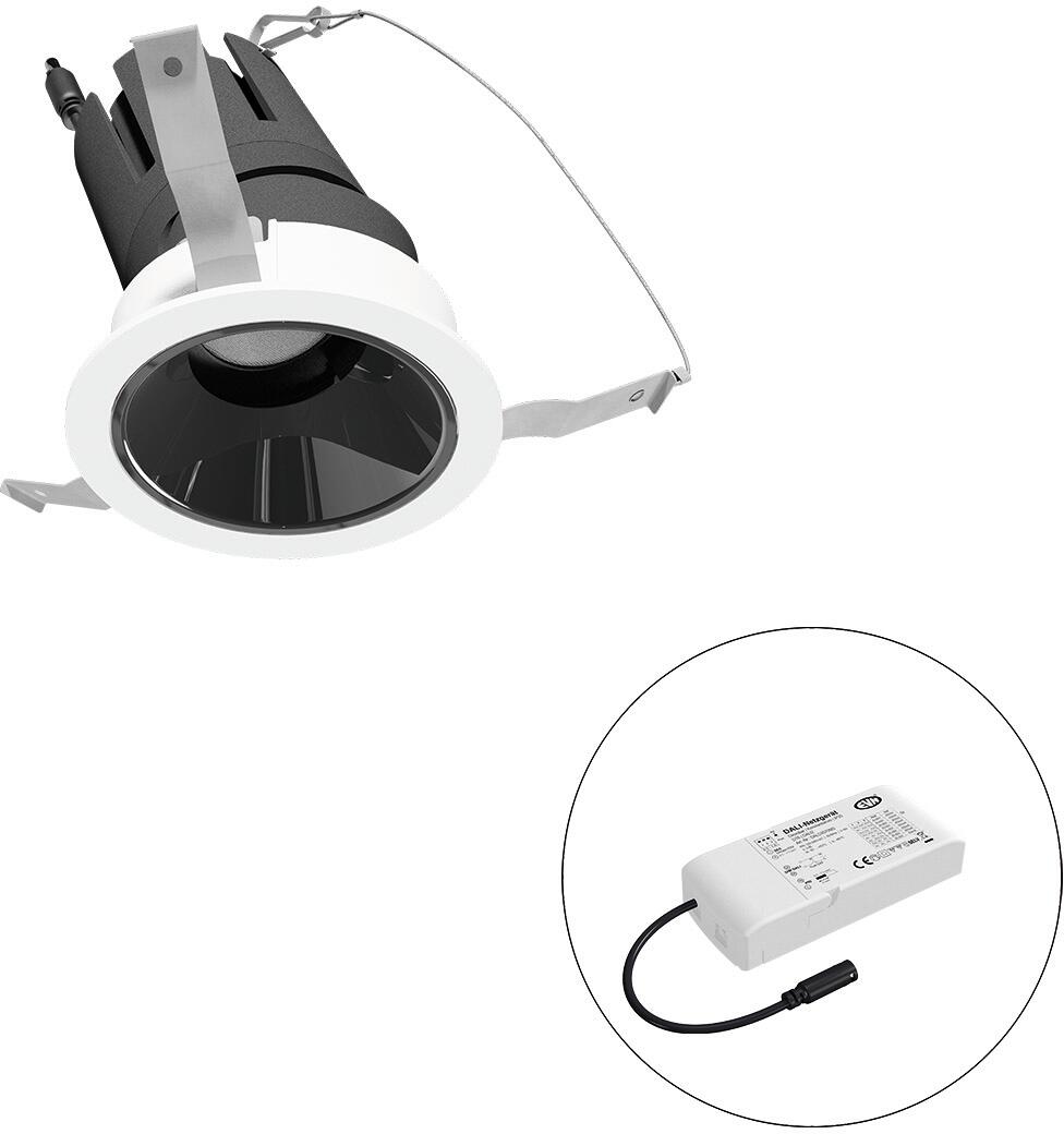 EVN SELECTO LED Deckeneinbau, rund, schwenkbar, IP20, 220-240V/AC, 13W, 4000K, 1593lm, inkl. Netzgerät, DALI, Reflektor schwarz/hochglänzend, 29.635,0