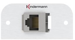 Kindermann Konnect 54 alu Anschlussblende Cat-6a (RJ45), 54 x 54 mm (7441000423)
