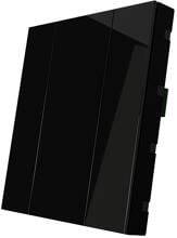 Interra iSwitch+ Raumsteuergerät, KNX, Wandmontage, 2 Tasten, AQI, Kunststoff, schwarz (ITR340-2201)