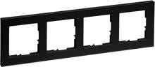Legrand SEANO+ 4-fach Rahmen, Abmessungen: 86 x 300 mm, schwarz lackiert (765384)