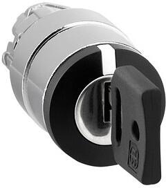 Schneider Electric ZB4BG3 Harmony XB4, Schlüsselschalter, Frontelement, Metall, 22mm, 3 Stellungen, rastend, schwarz