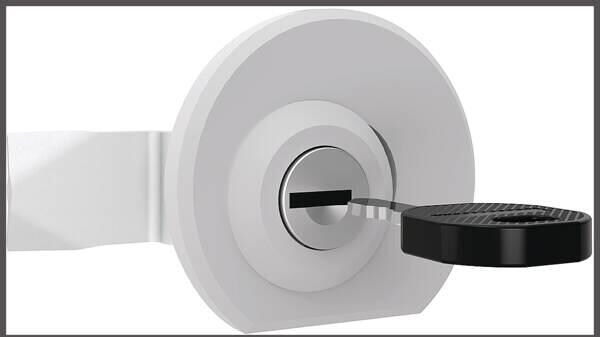 ABN GDV103 Türverschlußadapter Schließzylinder gleichschließend, weiß