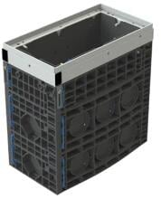 Fränkische Kunststofffundament, Langmatz EK980 Leerfundament zur Befestigung der eFlex Stelen mittels Adapterplatten (17120250)