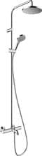 hansgrohe Vernis Blend Duschsystem 200 1 Strahlart, wassersparend, mit Wannenthermostat, Kunststoff, 20 l/min, 205mm, chrom (26079000)