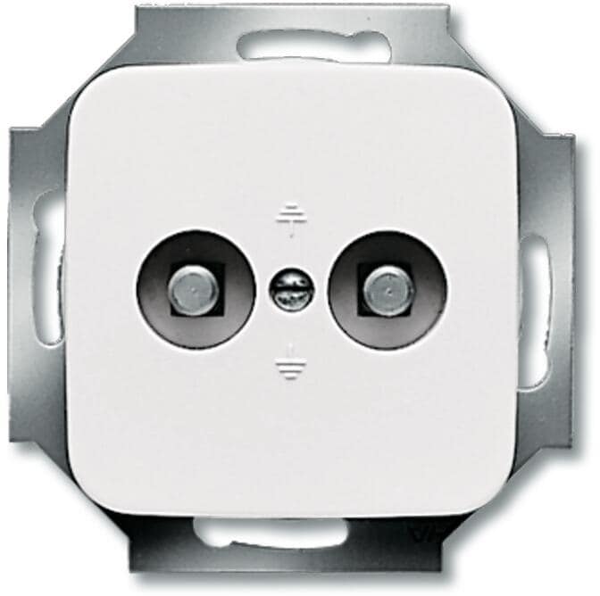 Busch-Jaeger 2095 UC-214 Unterputz-Potenzial-Ausgleichsstecker, Reflex Si, 2-fach, alpinweiß (2CKA002495A0059)