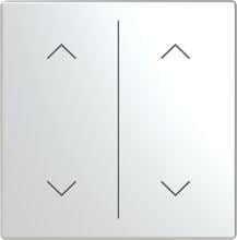 Busch-Jaeger LFAW/A.2.63.11-866 Wippe für Keypad, pur edelstahl, 2-fach, Symbol Auf/Ab, edelstahl (2CKA006199A0254)