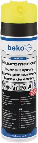 Beko TecLine Markierspray 500 Ml Leuchtgelb – Wetterfest, UV-stabil, Für Viele Untergründe