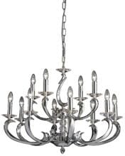 Brumberg RAVENNA Pendelleuchte mit Kristallen, E14, 12x40W, chrom glänzend (50806020)