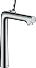 hansgrohe Talis S Einhebel-Waschtischarmatur 250 für Aufsatzwaschtische mit Zugstangen-Ablaufgarnitur, Messing, 5 l/min, Chrom, (72115000)