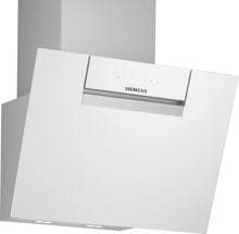 Siemens LC67KFN20 iQ300 A+ Kopffreihaube, 60 cm breit, 768 m³h, cook Connect System, iQdrive Motor, Leistung 3-stufig + 1 Intensiv, Glasschirm, weiß