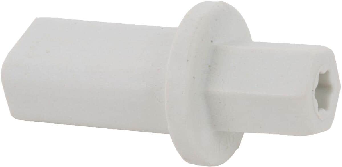 Bosch Siemens 00623448 Adapter, Spindel - Höhenverstellbarerollen mit Schnekenantrieb, kunststoff - weiß