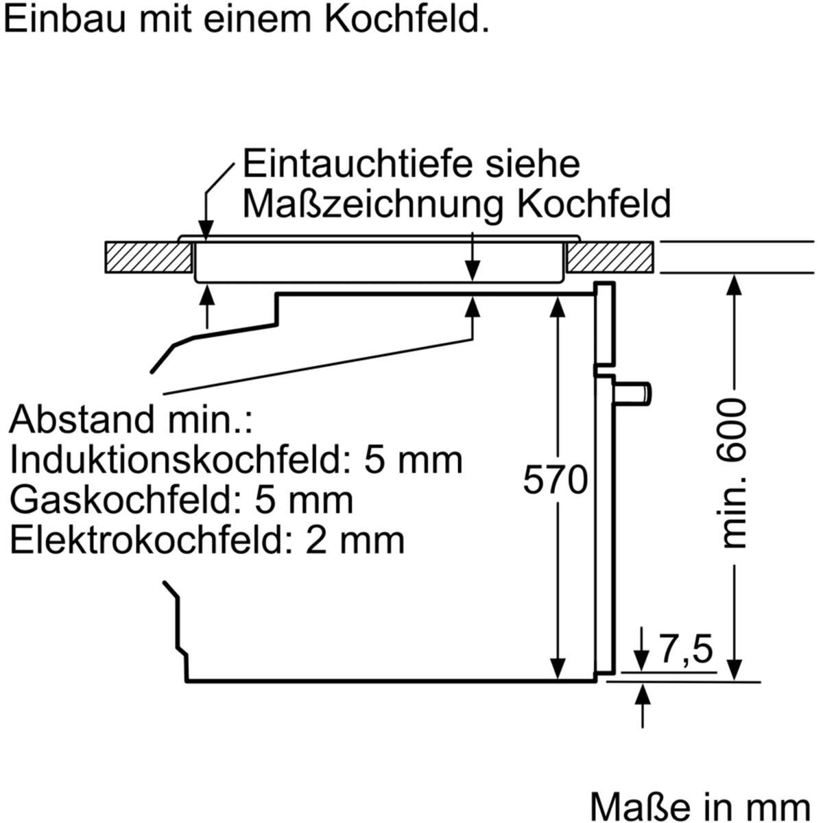 Neff BX16IB EEK:A Backofen Set (B1DCA0AK0 +T46SBE1L0) mit Induktionskochfeld,  60 cm breit, Kochfeld 60 cm breit, 71L, Kindersicherung, Grillfunktion,  schwarz Elektroshop Wagner