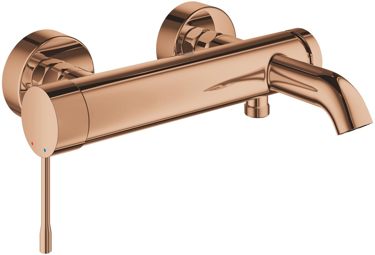 GROHE Essence Einhand-Wannenbatterie, Wandmontage, eigensicher, Professional Edition, warm sunset (25250DA1)