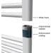 Bosch Heat Radiator 4500 Badheizkörper, 900W, 1420x600x30, weiß (7738335606)