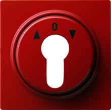 Abdeckung für Schlüsselschalter 2polig und Schlüsseltaster 1polig, S-Color, rot. Gira 066443