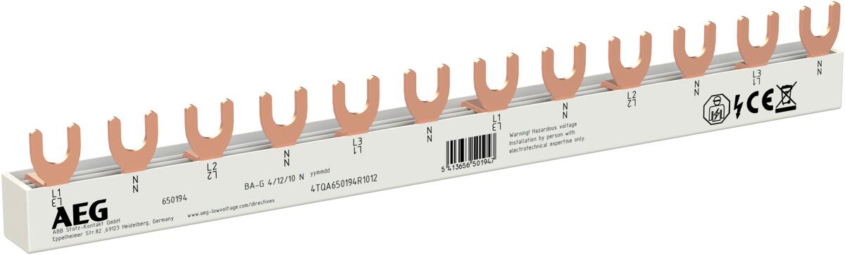 AEG BAE-G4/12/10N Gabel Sammelschiene 4P (4TQA750194R1012)