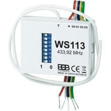Elektrobock WS113 Drathloser Sender mit unterputzmontage unter dem Schalter, Weiß